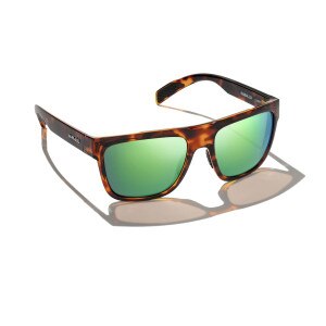 Bajio Caballo Sunglasses Polarized in Tort Gloss with Green Glass